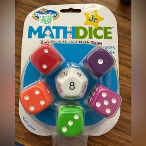 Think! Jr. Math Dice Set — Red, Orange, Green, Purple, Pink, Blue, White